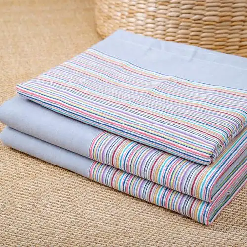 山东手工老粗布床单加厚加密三件套单件老土布旗舰店