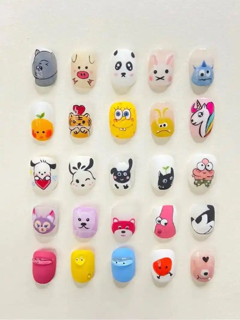 卡通美甲款式控笔合集.