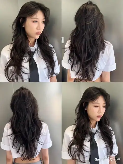 女生长发发型推荐高层次长碎发,长发鲻鱼头