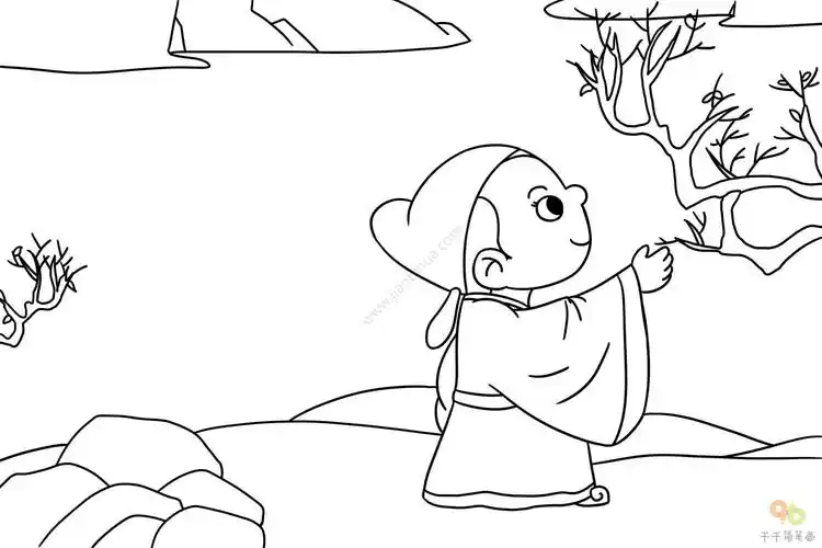 相思古诗配图简笔画图片_古诗配画