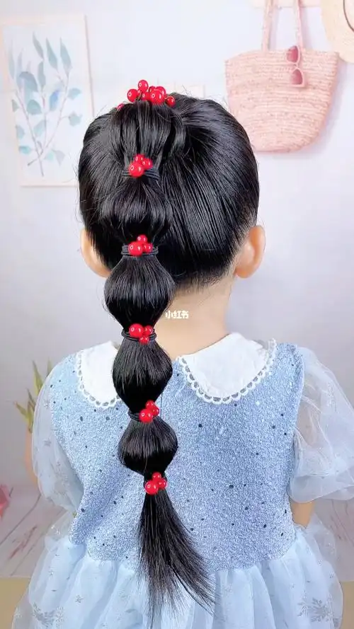 612岁简单上学发型马尾也可以扎得精致呀
