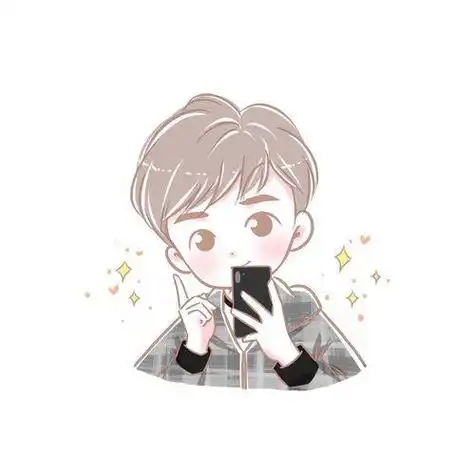 呆萌q版情侣头像男生头像卡通头像