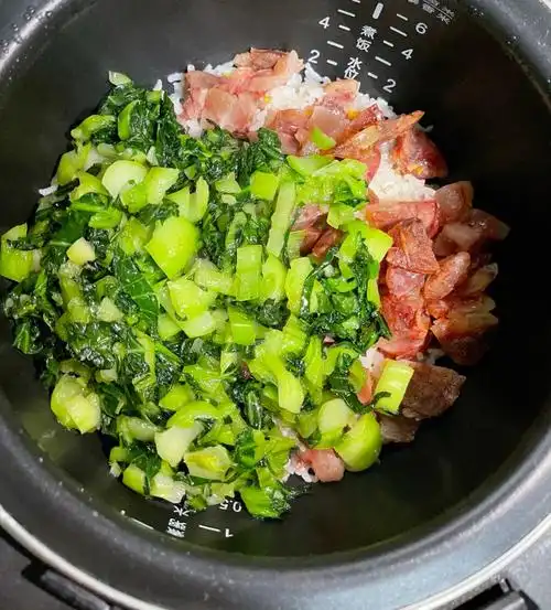 6060简单快速60广味香肠青菜饭