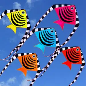 潍坊风筝 儿童风筝 鱼风筝 新三角燕鱼风筝 长尾 微风好飞