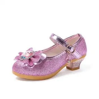 诗迪仕新品儿童高跟鞋超高女童单鞋春秋季新款小学生时尚韩版高跟公主