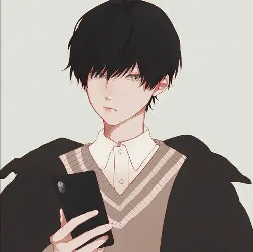 动漫男头#黑发画师twi:wdpane