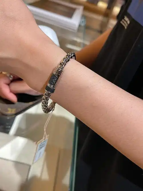 06购物分享lv银色古巴链手链