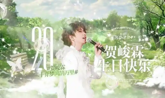 亲爱的贺峻霖小朋友  祝你20岁生日快乐!