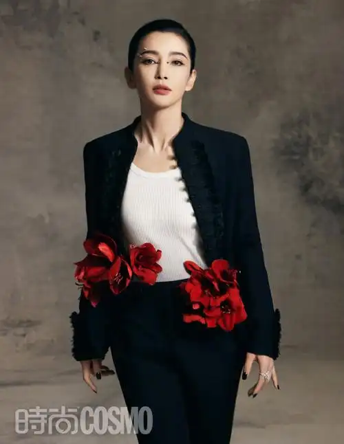 李冰冰时尚cosmo十二月刊封面##李冰冰冬日繁花大片##时尚cosmo1栽