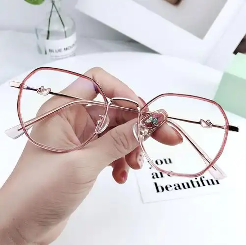 新款镂空小天鹅防蓝光眼镜 潮流金属tr套圈眼镜框男女同款0608