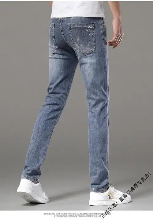 男轻奢印花夏季薄款美杜莎刺绣灰色男裤今年流行的银色q9397图片色28