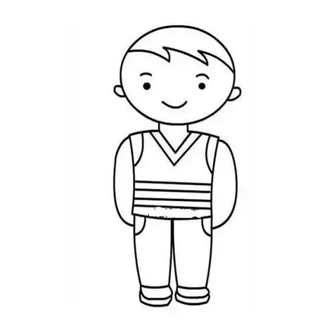 小男孩的简笔画可爱帅气小男孩的简笔画帅气