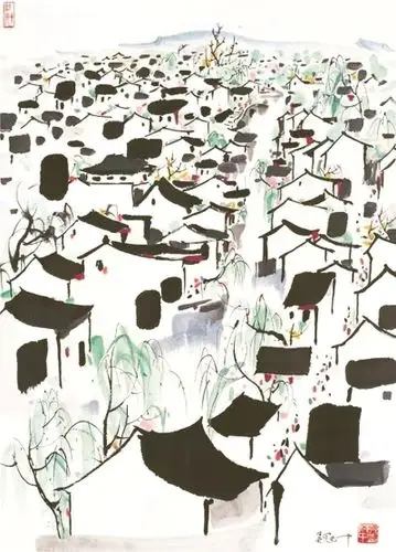 吴冠中笔下的江南