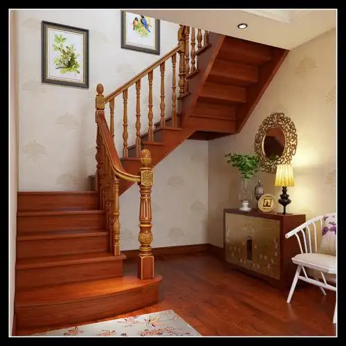楼梯扶手  #别墅楼梯扶手  #楼梯设计  ##实木楼梯扶手  #实木楼梯