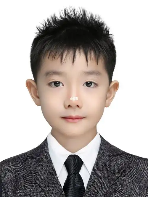 这个男孩未来可期证件照的天花板