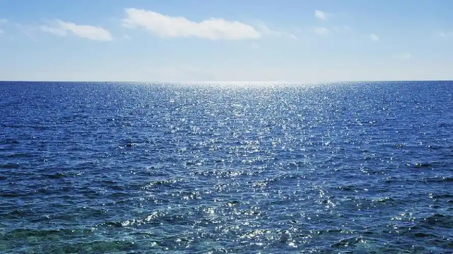 汇报总结大海风格商务蓝色系通用动态ppt模板素材方案