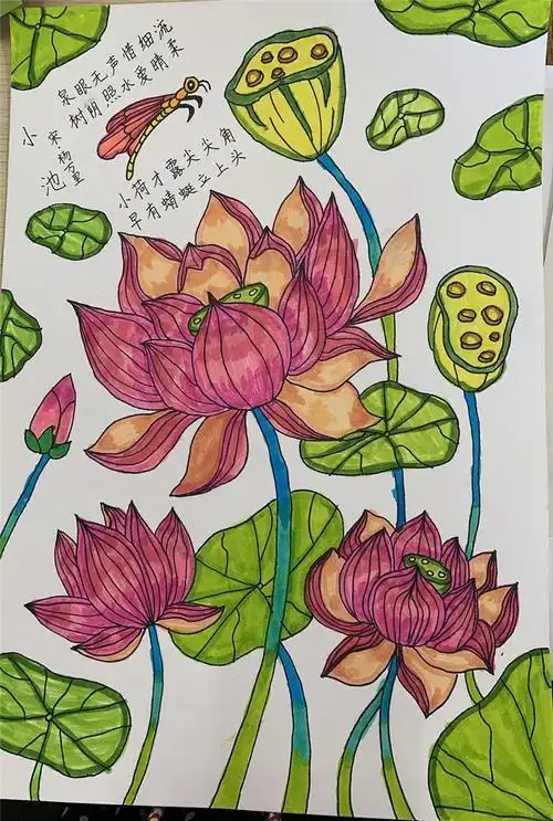 画中有诗——记小学部三年级诗与画的手抄报比赛