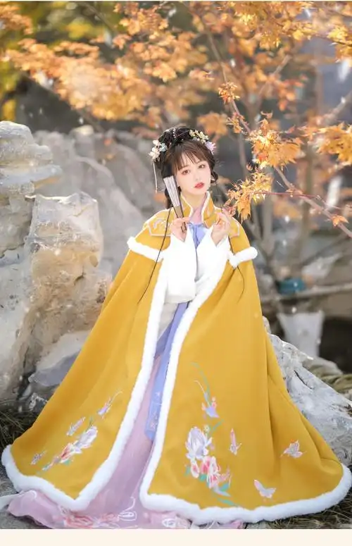 冬季汉服斗篷古装女冬加绒加厚保暖秋冬款披风披肩古风