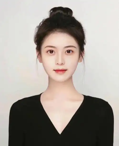 唯美丸子头证件照快来get