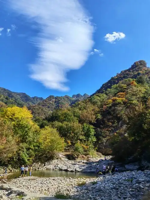 十一的金寨秋天的缤纷色彩