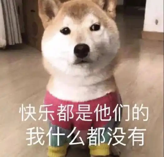 快乐都是他们的我什么大都没有一组汪星人doge表情包狗子表情