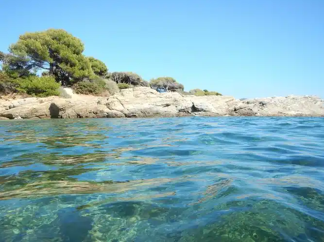 海,景观,海滩,侧,水,波,平静