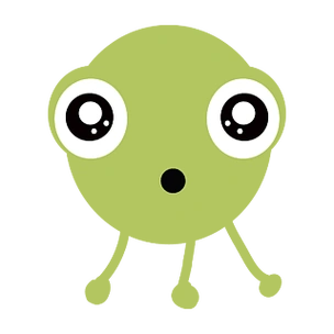 绿色卡通可爱怪兽剪贴画