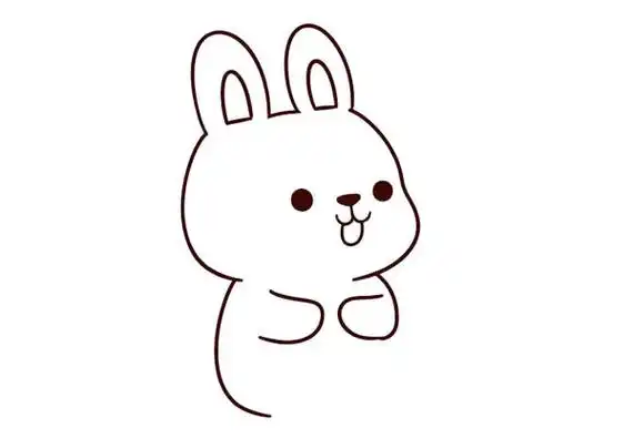 兔子怎么画简单漂亮可爱抱着胡萝卜的小兔子简笔画步骤图解教程