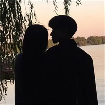 情侣头像高清一男一女两张分开唯美情头真人微信头像图片大全