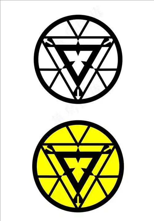 钢铁侠发光logo图片cdr矢量模版下载