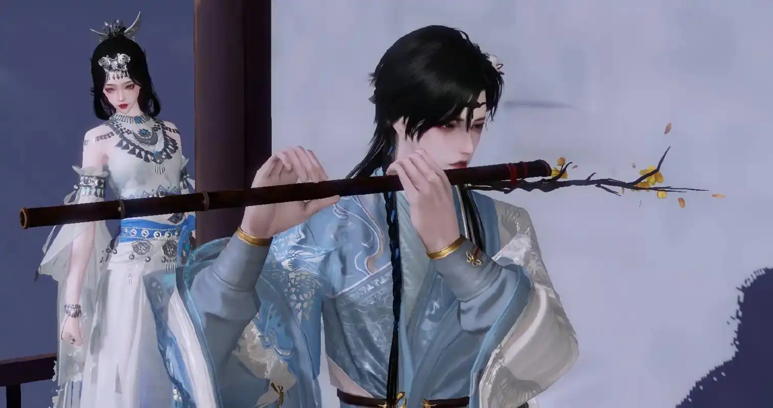 今天出去玩,碰见个大帅哥在吹笛子,我直接心动了.简 - 抖音