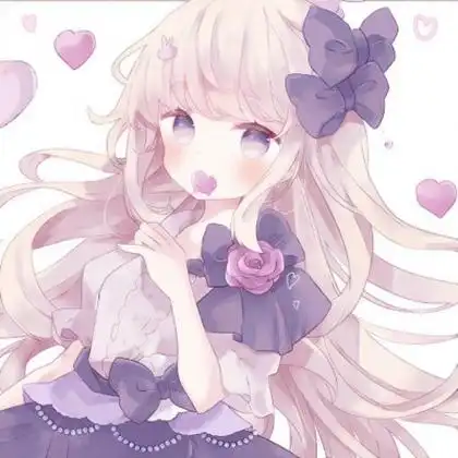 梦幻少女头像紫色动漫