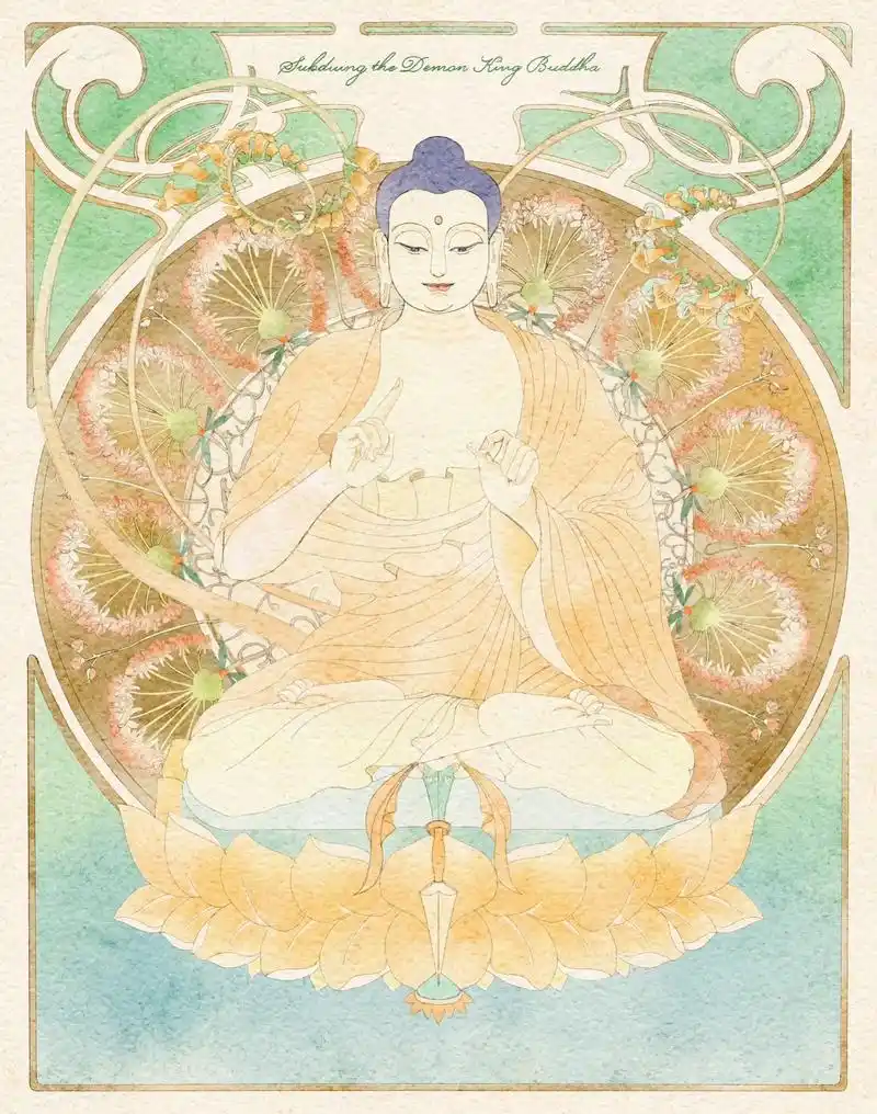 八十八佛之降伏众魔王佛.静下心来,品品茶,画会儿画#板绘   - 抖音