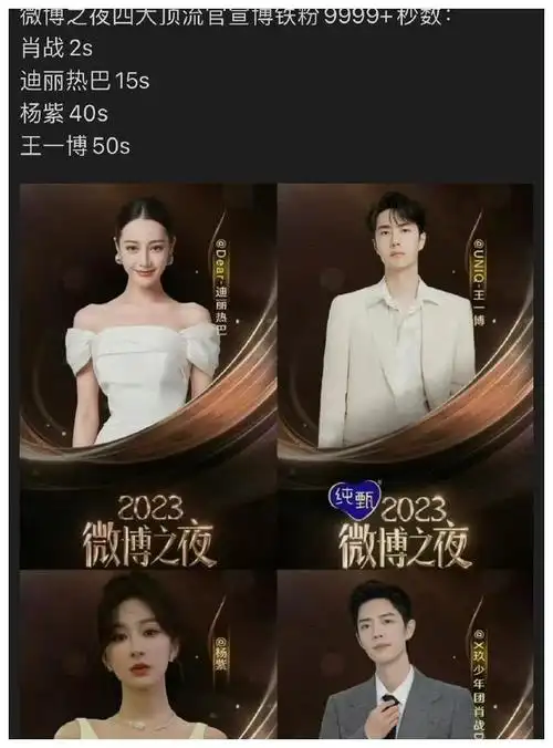 微博之夜阵容大赏,热巴,肖战出彩,完全压倒其他人!
