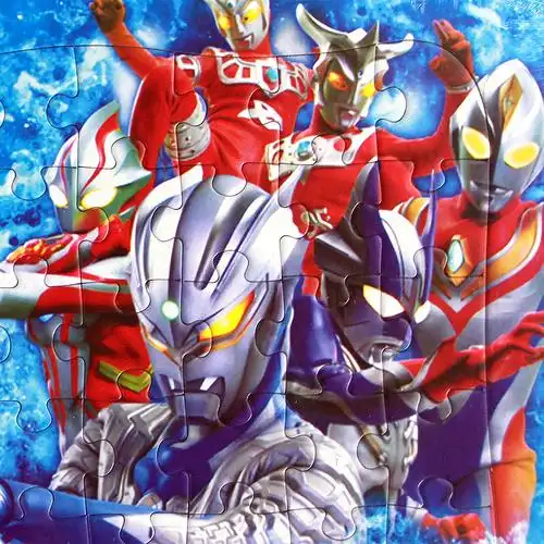 奥特曼儿童益智拼图60片纸质加厚特大图全套4张儿童益智宝宝玩具