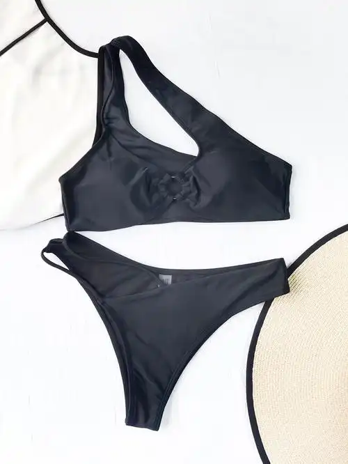 性感镂空泳衣女式比基尼穆杰尔单肩女式泳装女式泳衣 - buy hollow