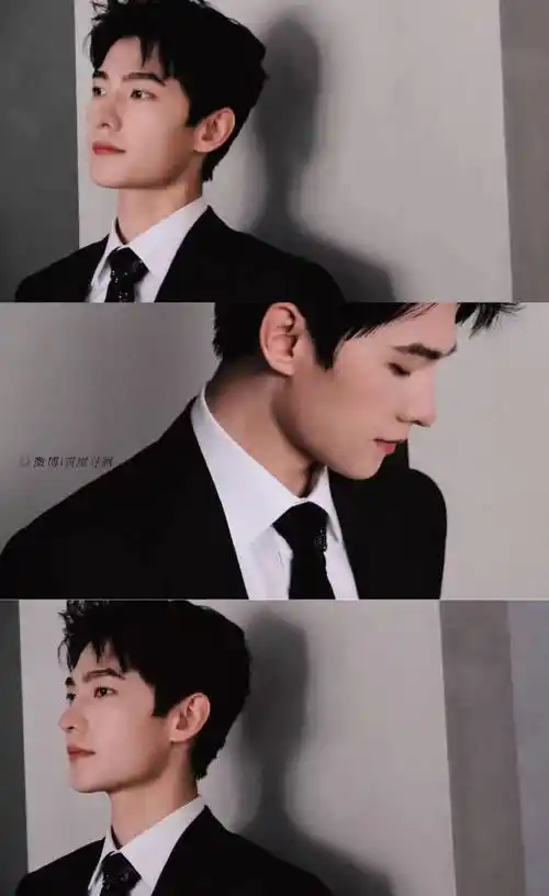 杨洋长发 黑西装就是坠叼的!同意的扣1不同意的扣眼睛!