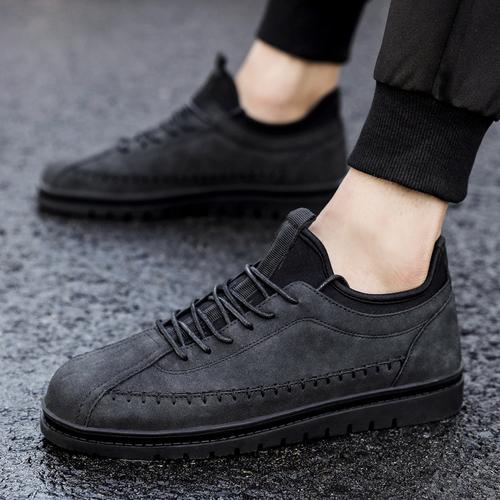 2019新款男鞋秋季潮鞋男士帆布板鞋男韩版百搭休闲学生高帮布鞋男