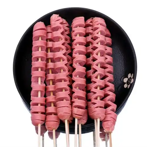 弹力肠串火龙15支烤肠开花香肠热狗拉花烧烤香肠