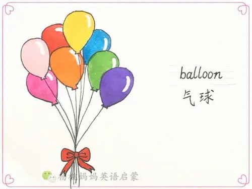 英语萌萌画balloon气球