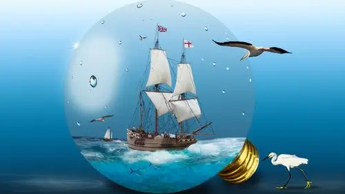 灯泡唯美梦幻世界高清桌面壁纸.