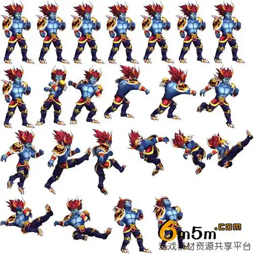 2d横板rpg网游人物角色素材