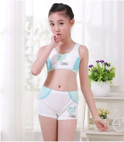 女童内衣小背心儿童文胸发育期棉小女孩胸罩夏学生抹胸少女文胸波点花