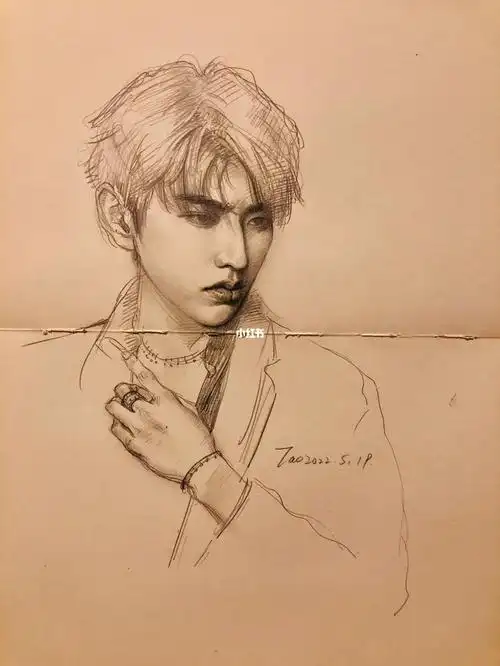 蔡徐坤  #速写  #素描  #头像  #绘画  #手绘  #美术生