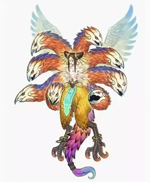 九婴是第二个被后羿干掉的猛兽,九婴长着九个头,叫声就像小孩在哭泣.