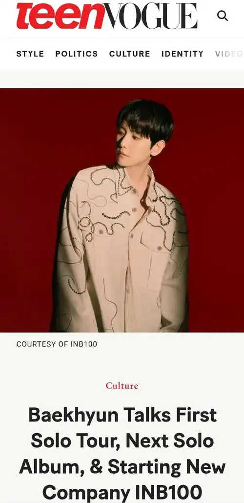 vogue】240701 官网更新伯贤相关文章  【伯贤谈论首次个人巡演,下一