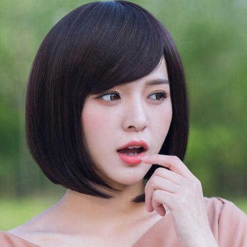 2021新款时尚女短发bobo头逼真自然韩版修脸仿真蓬松整顶假发