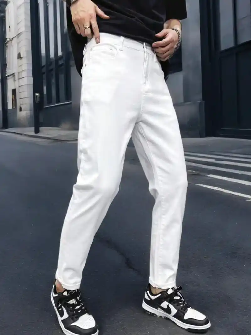 男士白色裤子