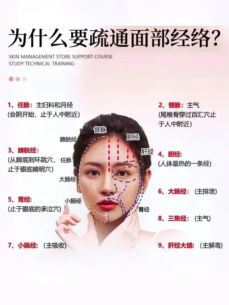 常说面部有9条经络, - 抖音