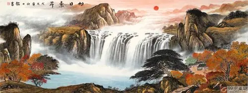 已售杨铭昌小六尺旭日东升安徽山水画研究协会理事